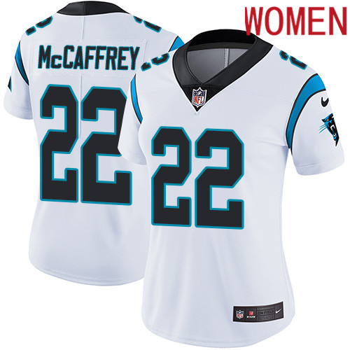 2019 Women Carolina Panthers 22 McCaffrey white Nike Vapor Untouchable Limited NFL Jersey